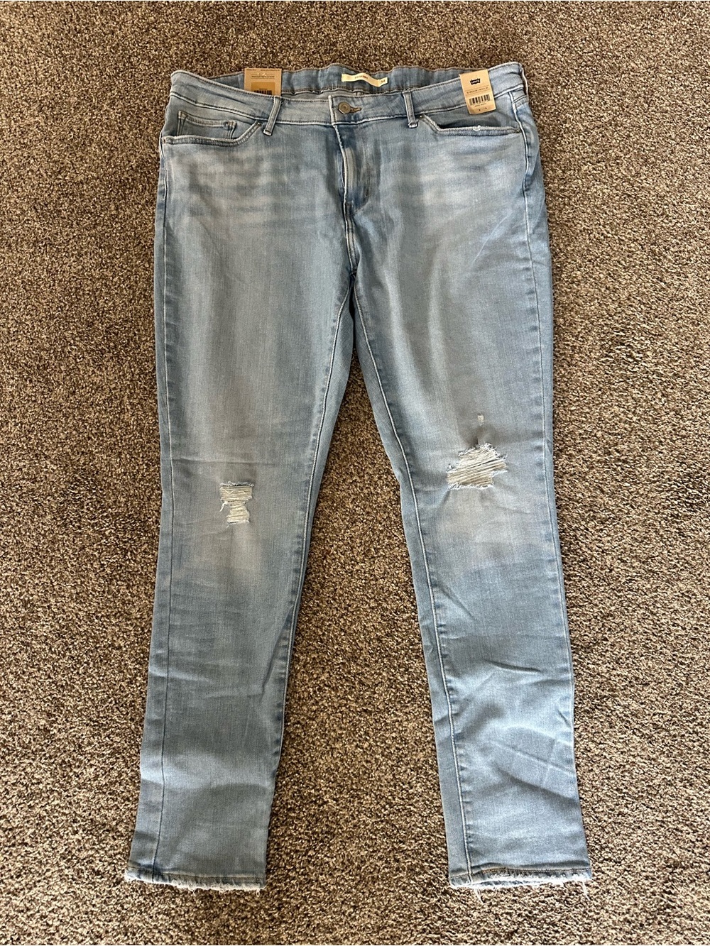 Wrangler Light Blue Distressed Skinny Jeans